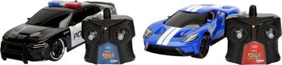 Jada - HyperChargers Heat Twin Pack: Challenger SRT8 Police Vs Corvette Stingray - Multicolor